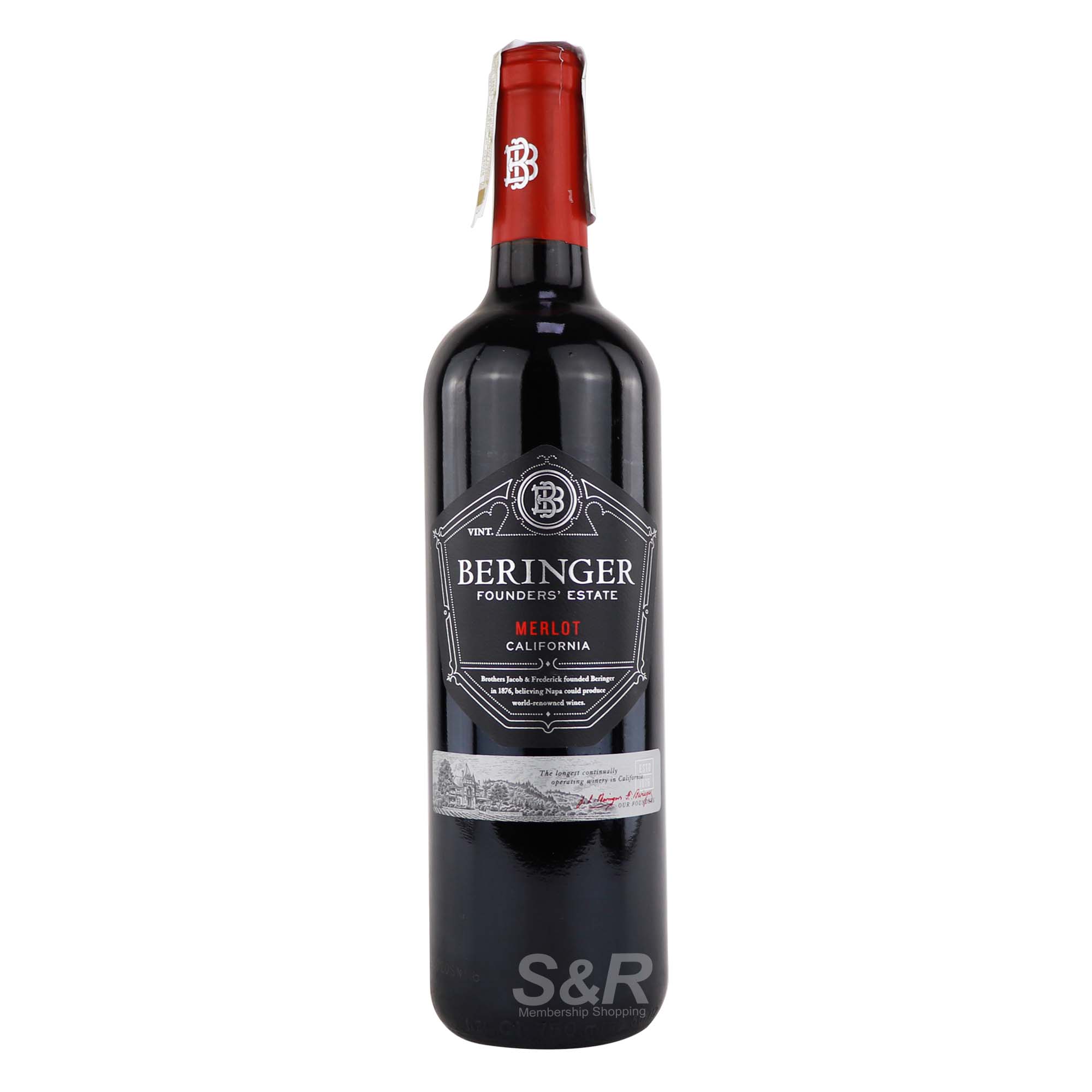 Beringer Founders' Estate Merlot Red Wine 750mL